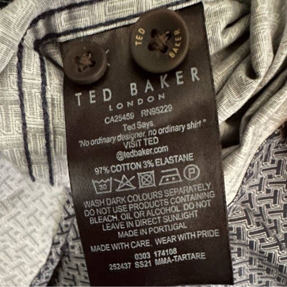 Ted baker button down shirt size 4/M - Picture 4 of 5